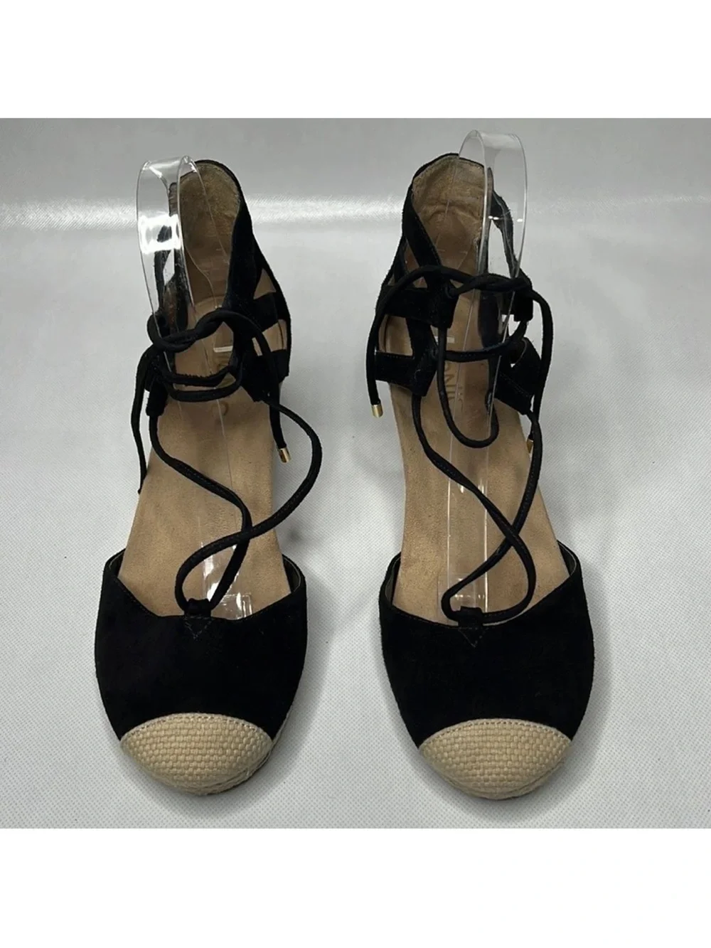 Vionic Aruba Calypso Espadrille Wedge Black Size 10 NEW